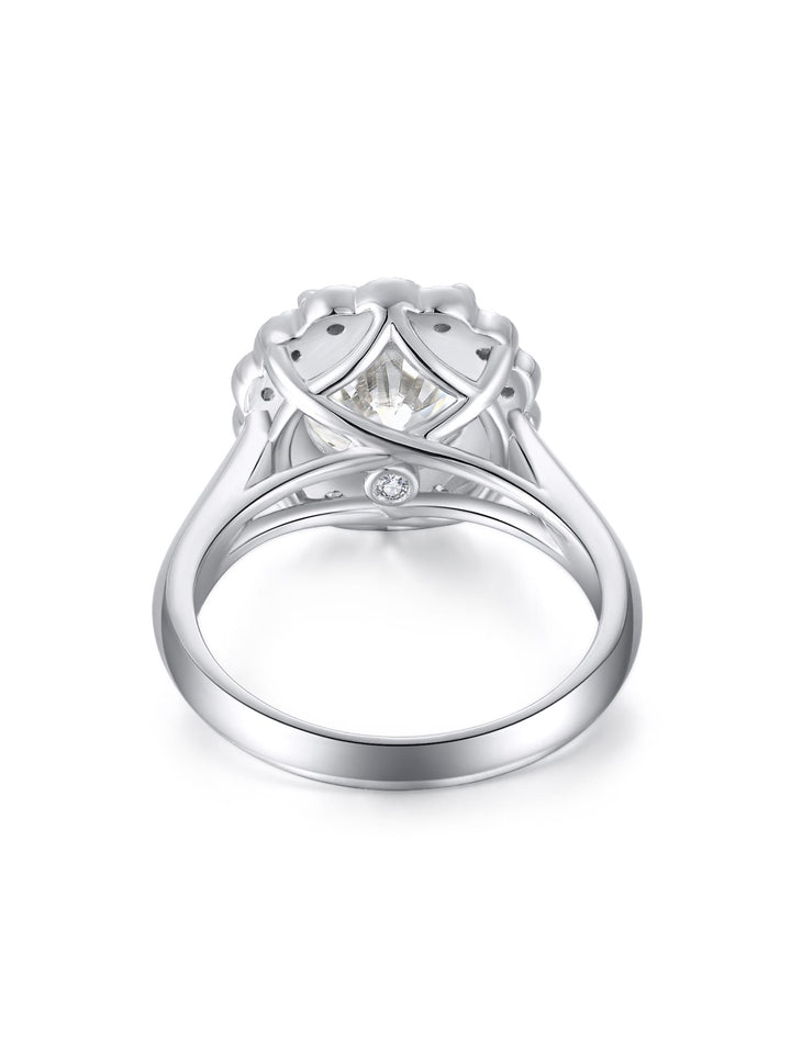 3.225ct プラチナ 4つ爪 フラワー リング