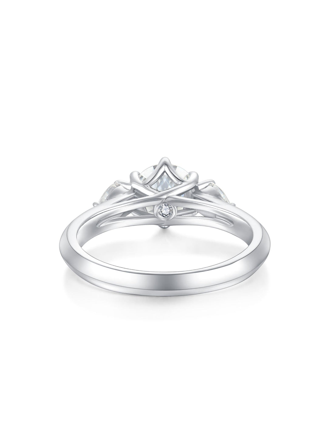 1.435ct プラチナ 6つ爪 3ストーン リング