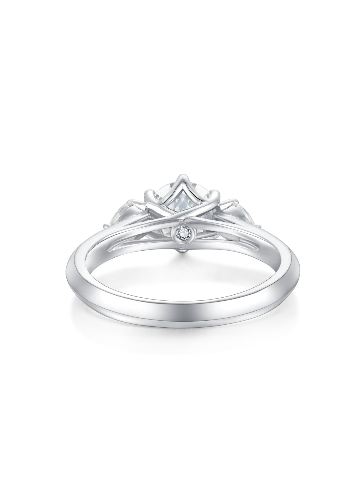 1.435ct プラチナ 6つ爪 3ストーン リング