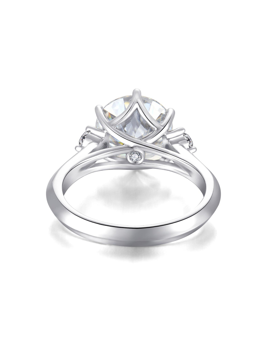 3.215ct プラチナ 6つ爪 3ストーン リング