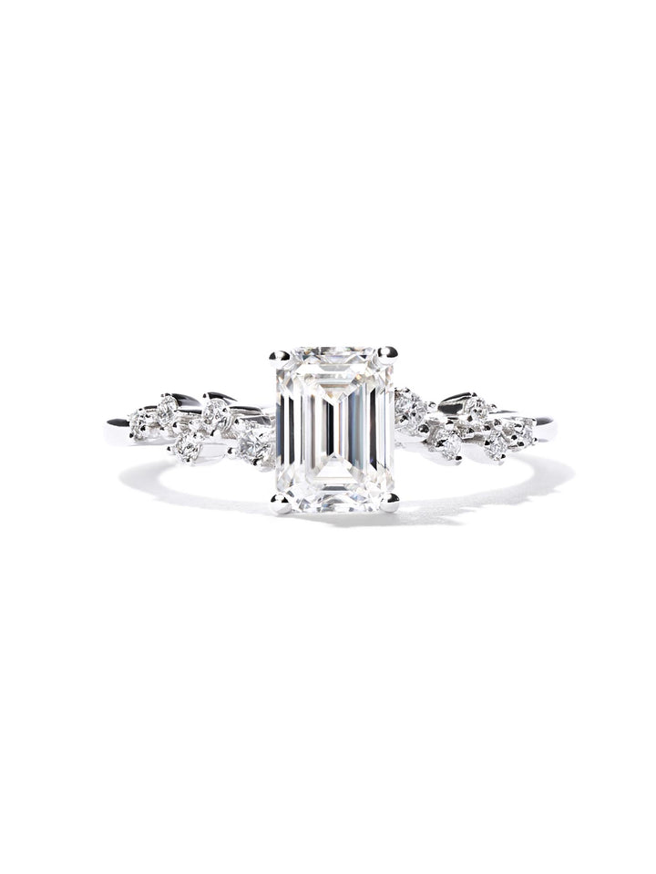 1.13ct プラチナ 4本爪 エメラルド リング