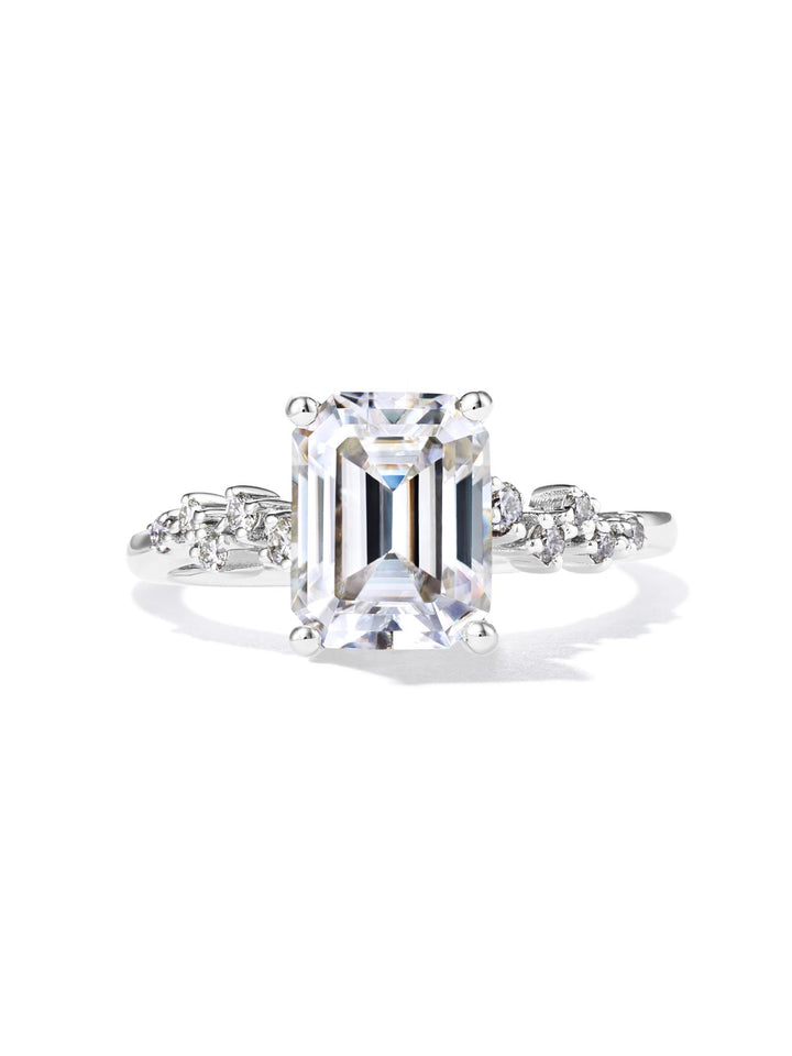 3.13ct プラチナ 4本爪 エメラルド リング