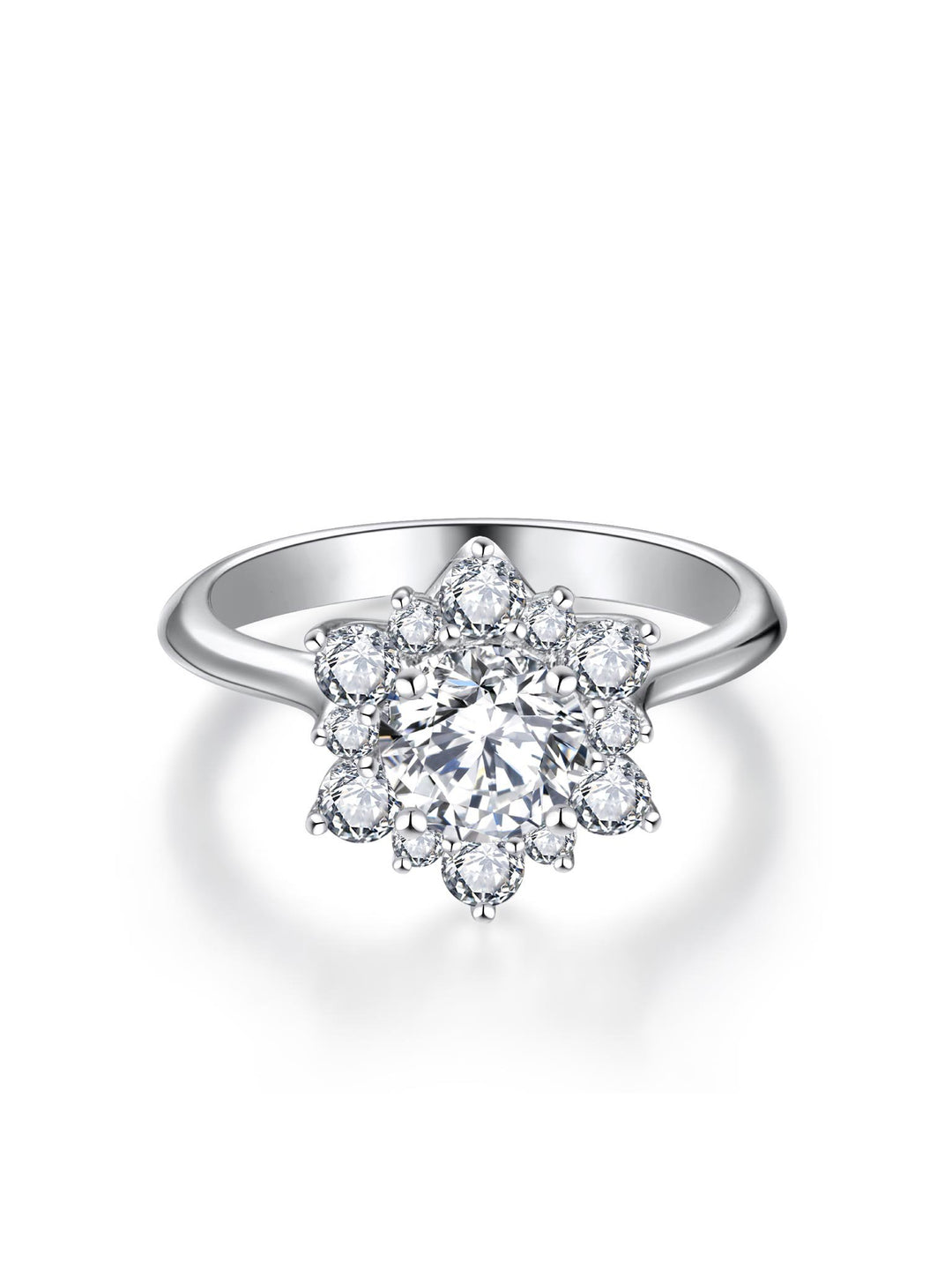 1.525ct プラチナ 4つ爪 フラワー リング