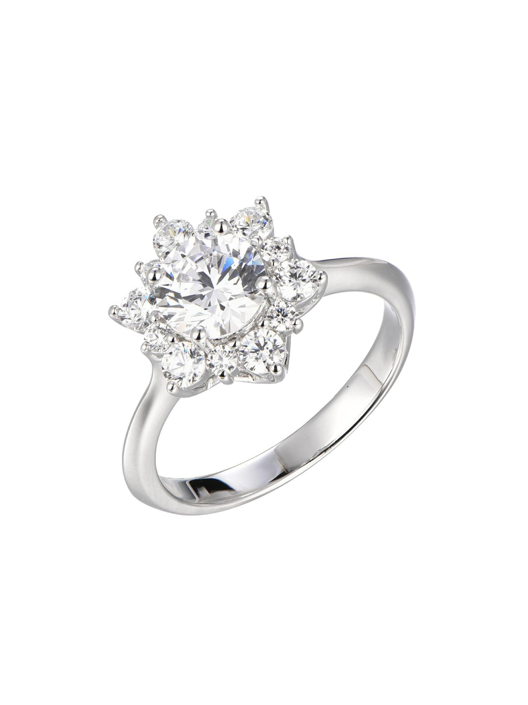 1.525ct プラチナ 4つ爪 フラワー リング