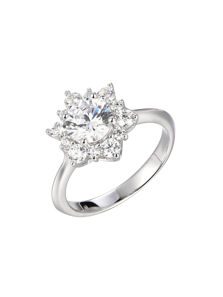 1.525ct プラチナ 4つ爪 フラワー リング