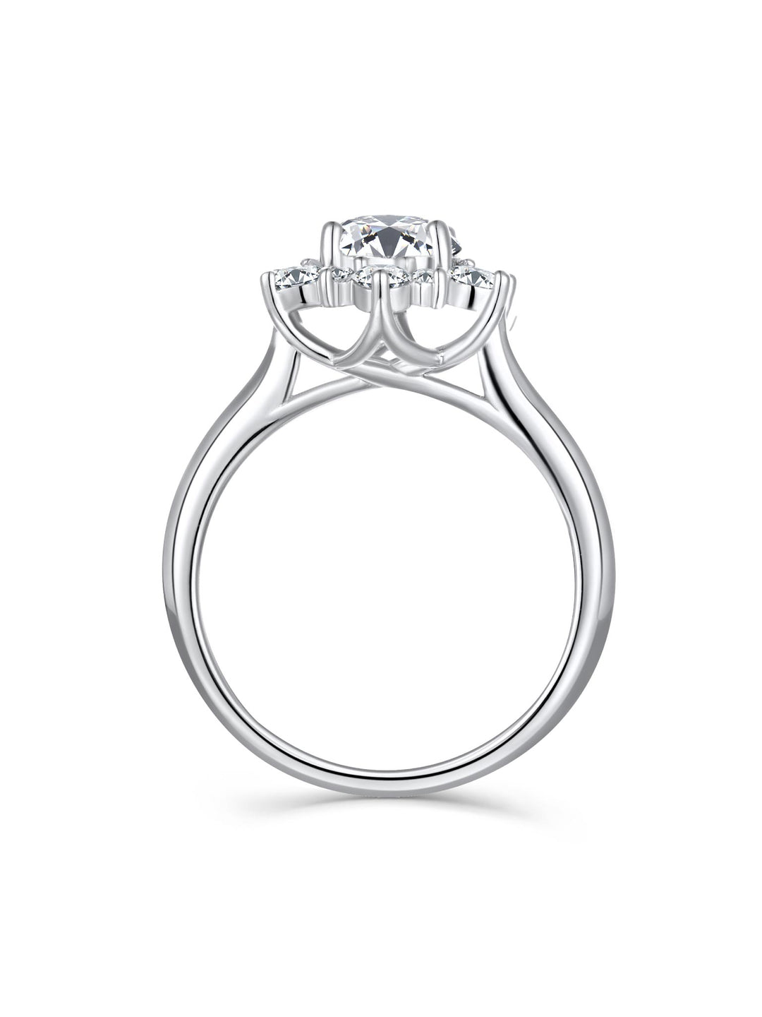 1.525ct プラチナ 4つ爪 フラワー リング