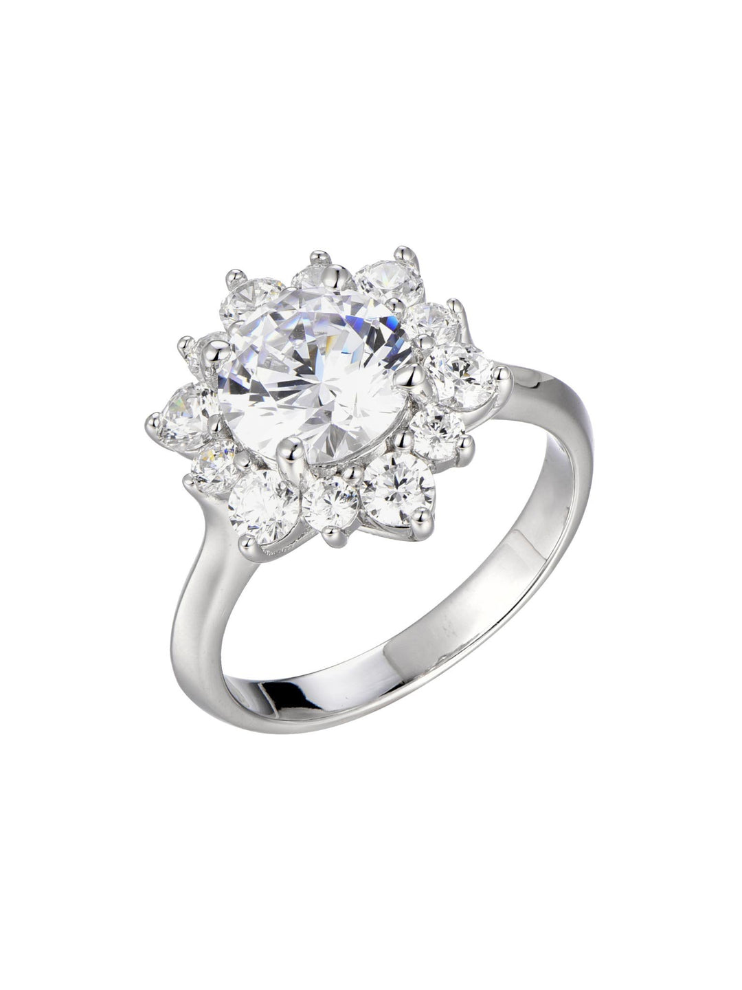 3.335ct プラチナ 4つ爪 フラワー リング