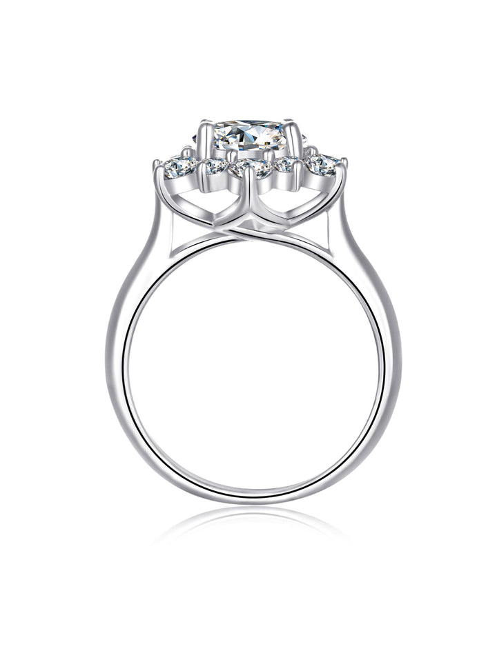 ツィンフラワーリング　プラチナカラー 3.33ct プラチナ 4つ爪 フラワー リング | NEXT DIAMOND NEW