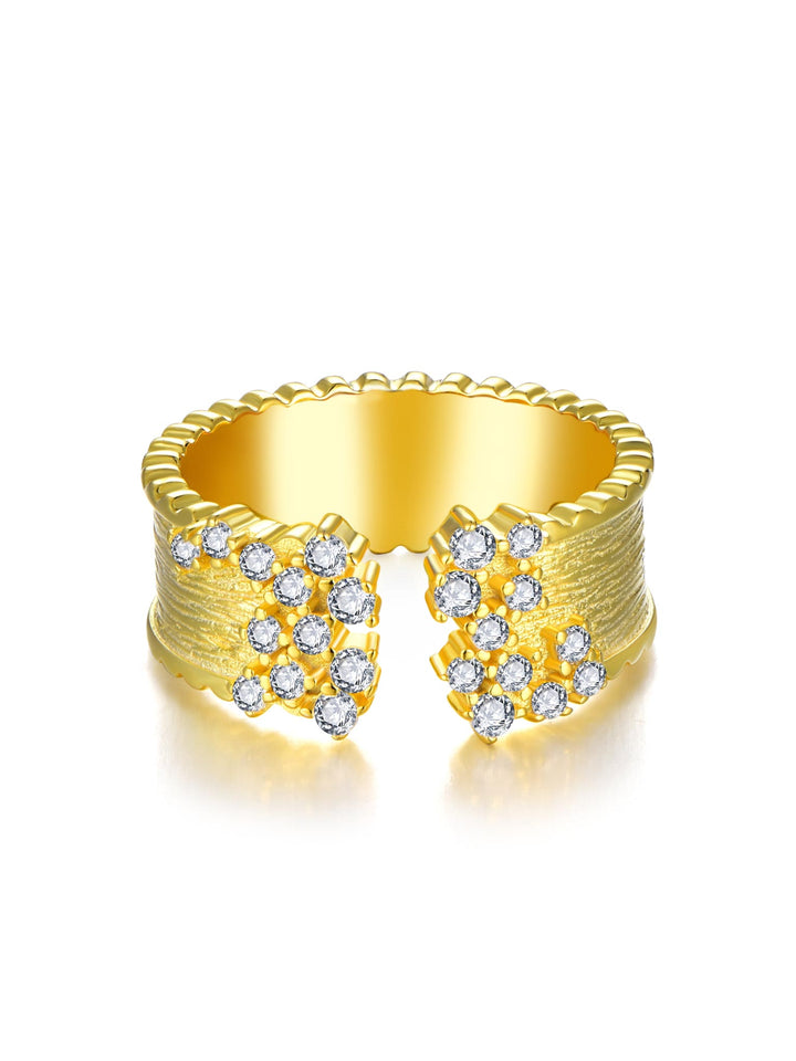 0.38ct 18K イエローゴールド デザイナーズ リング