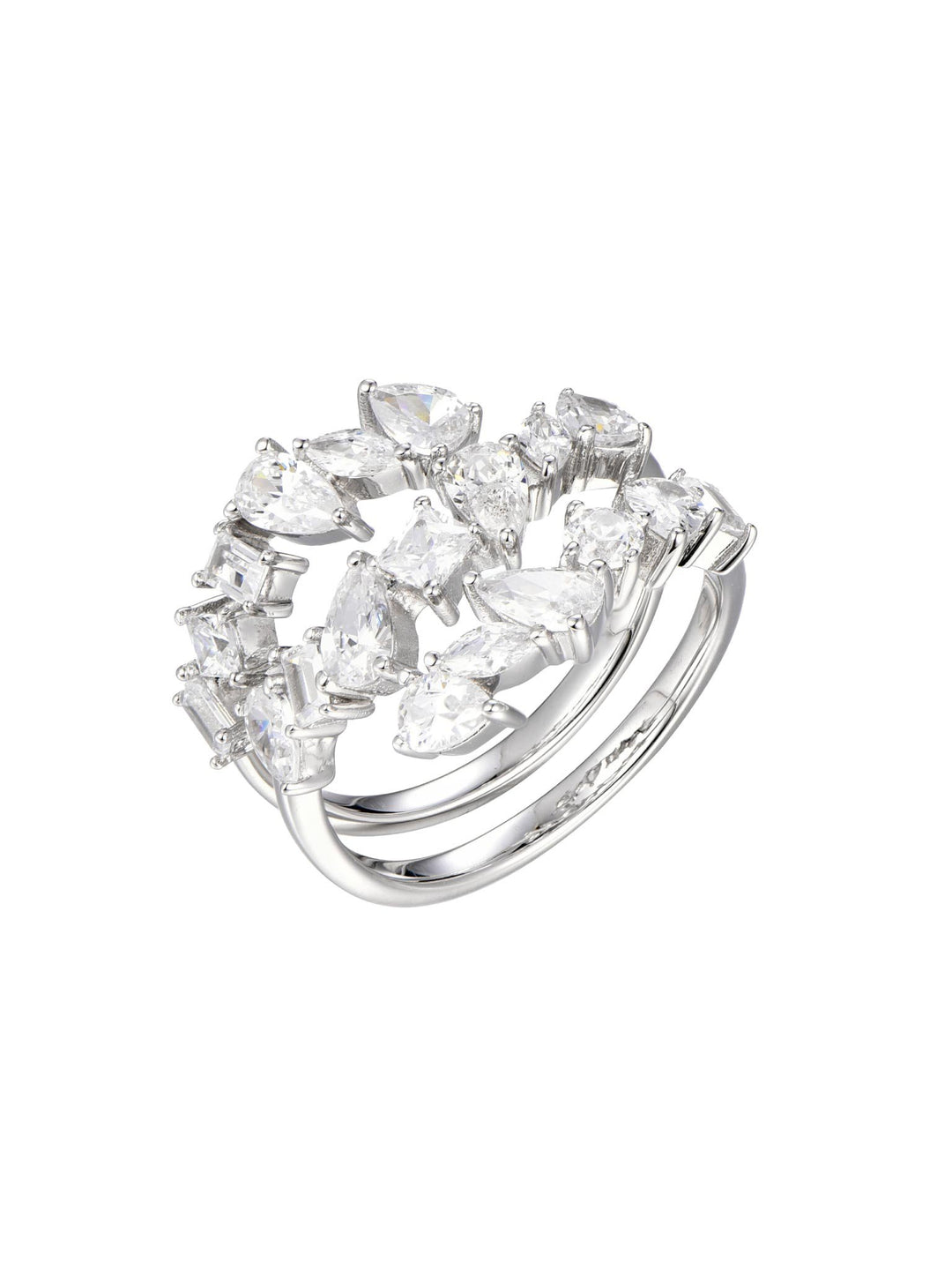 3.13ct プラチナ フォークリング デザイナーズ リング