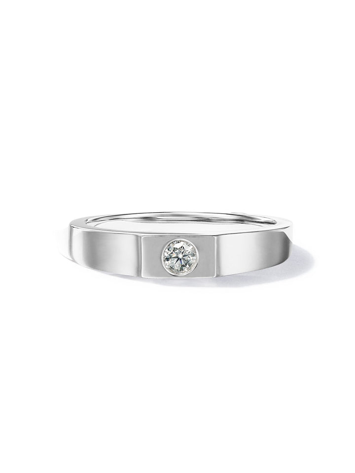 0.1ct プラチナ 埋め込み リング