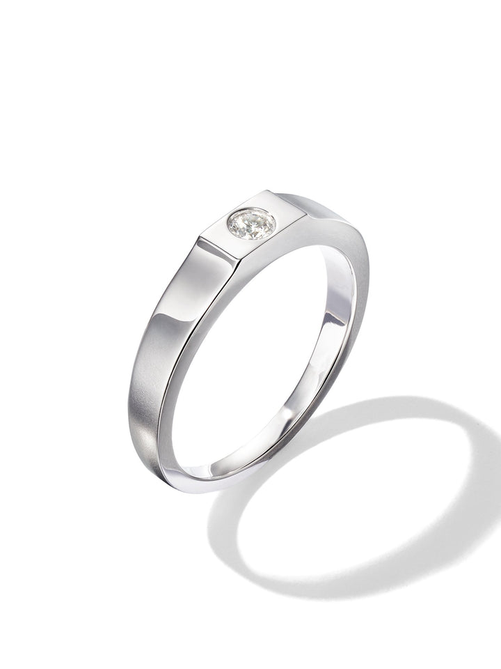 0.1ct プラチナ 埋め込み リング