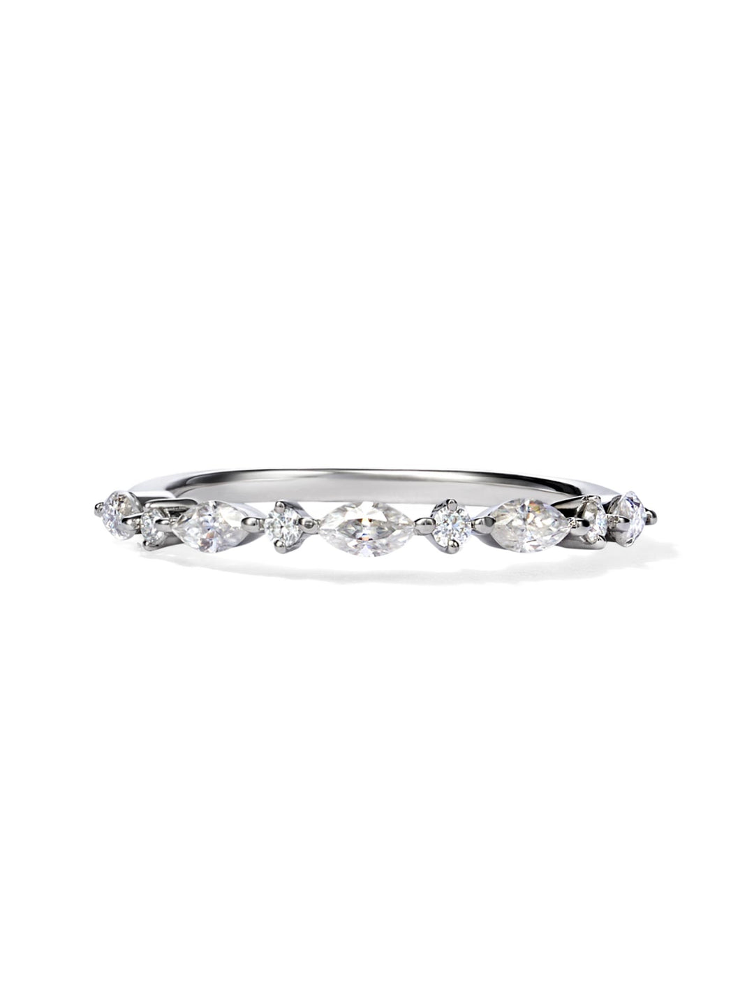 0.56ct プラチナ ハーフエタニティ リング