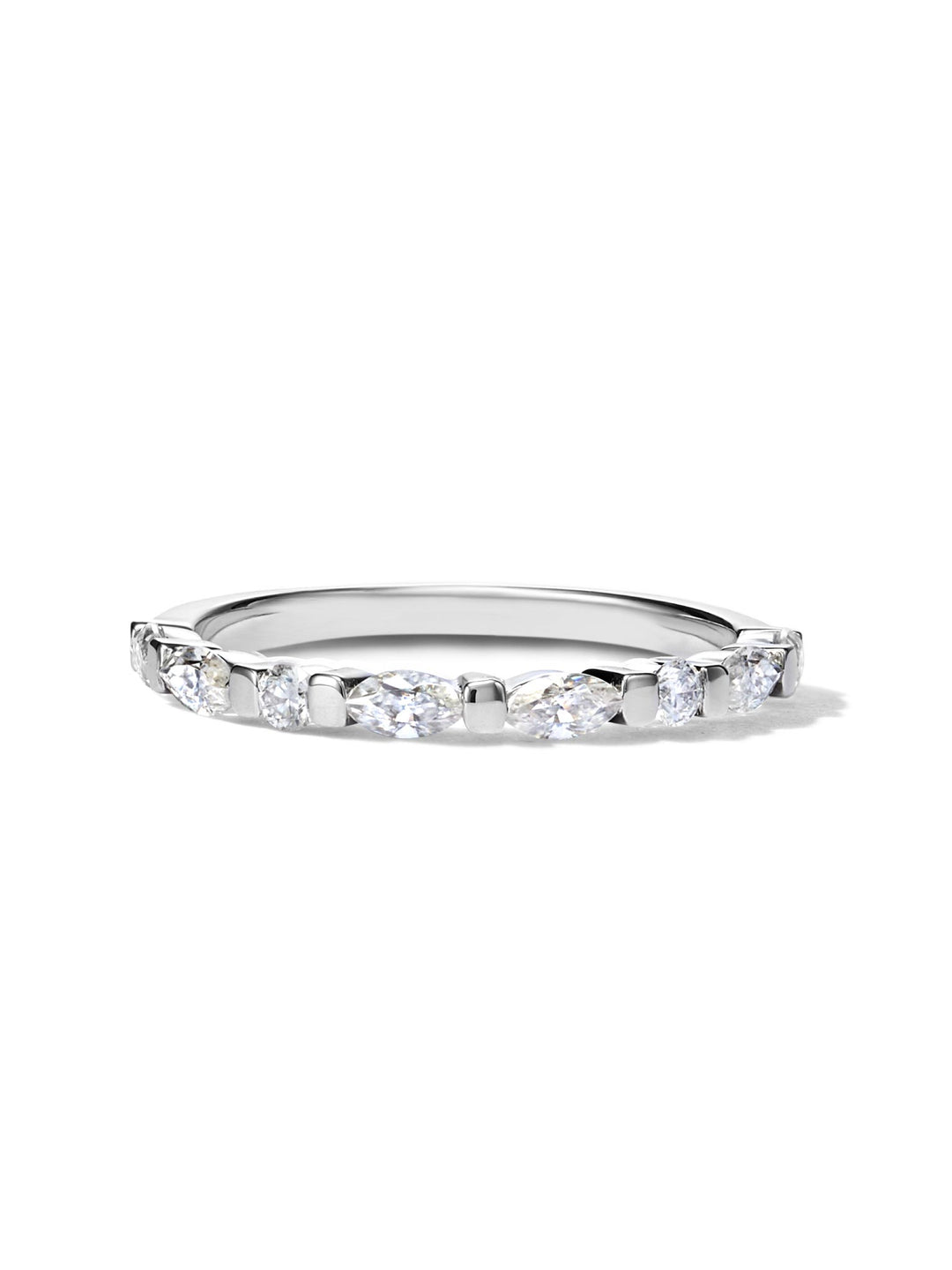 0.72ct プラチナ ハーフエタニティ リング