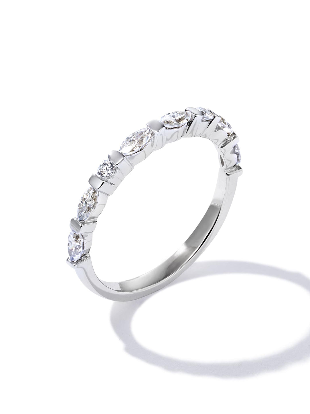 0.72ct プラチナ ハーフエタニティ リング