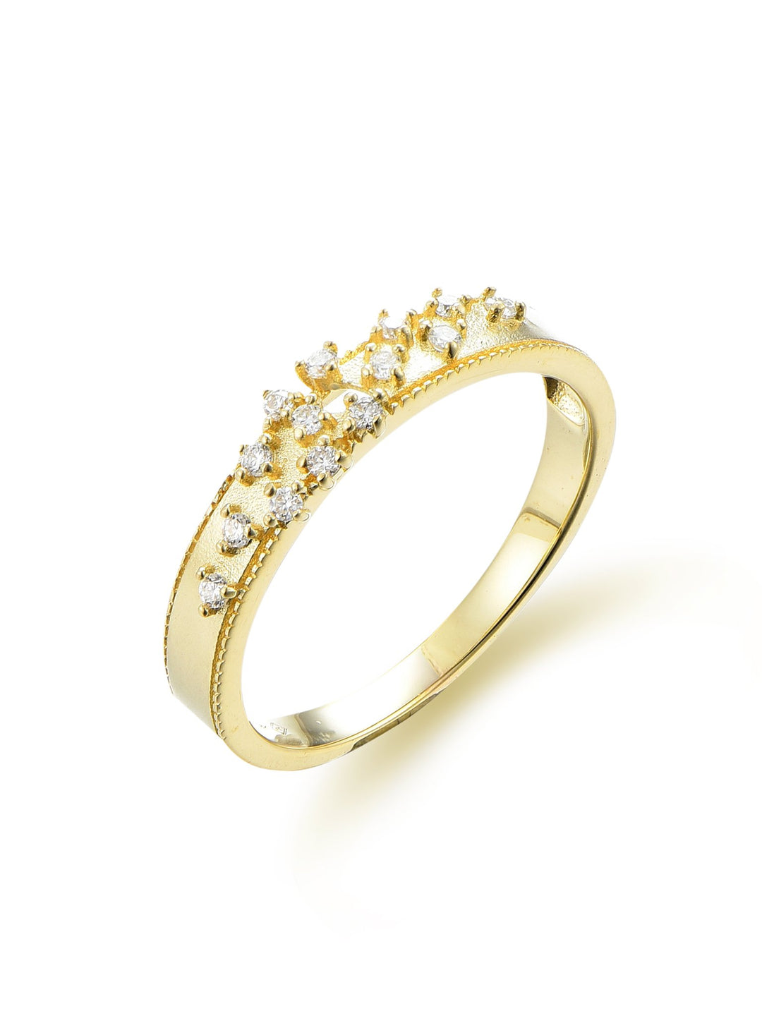 0.11ct 18K イエローゴールド デザイナーズ リング