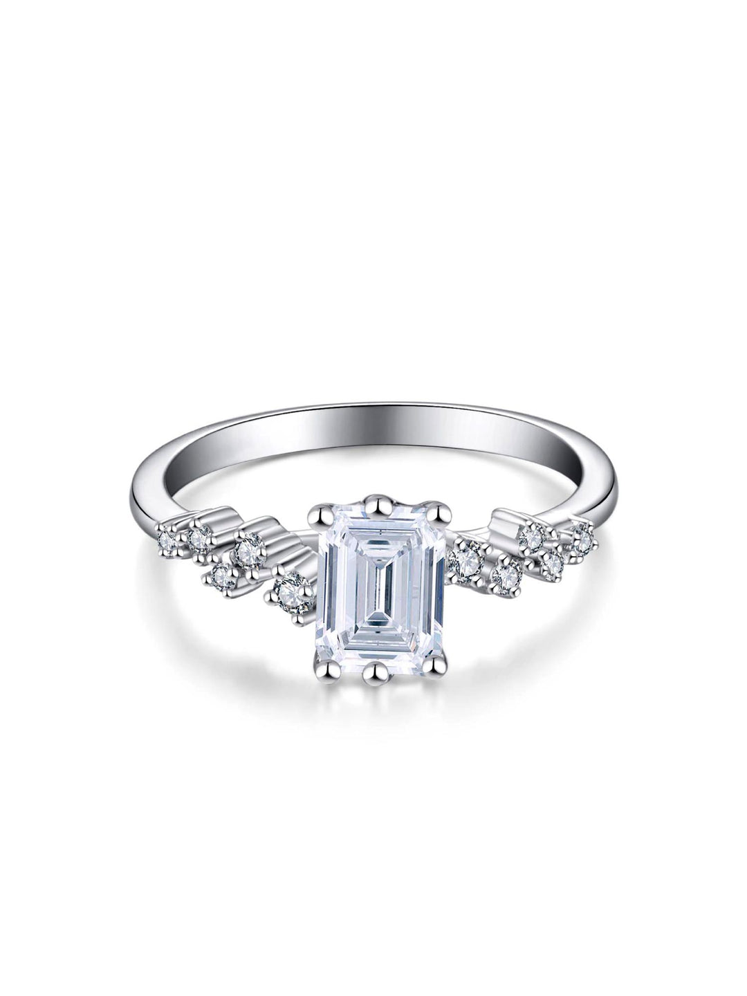 1.17ct プラチナ 6本爪 エメラルド リング