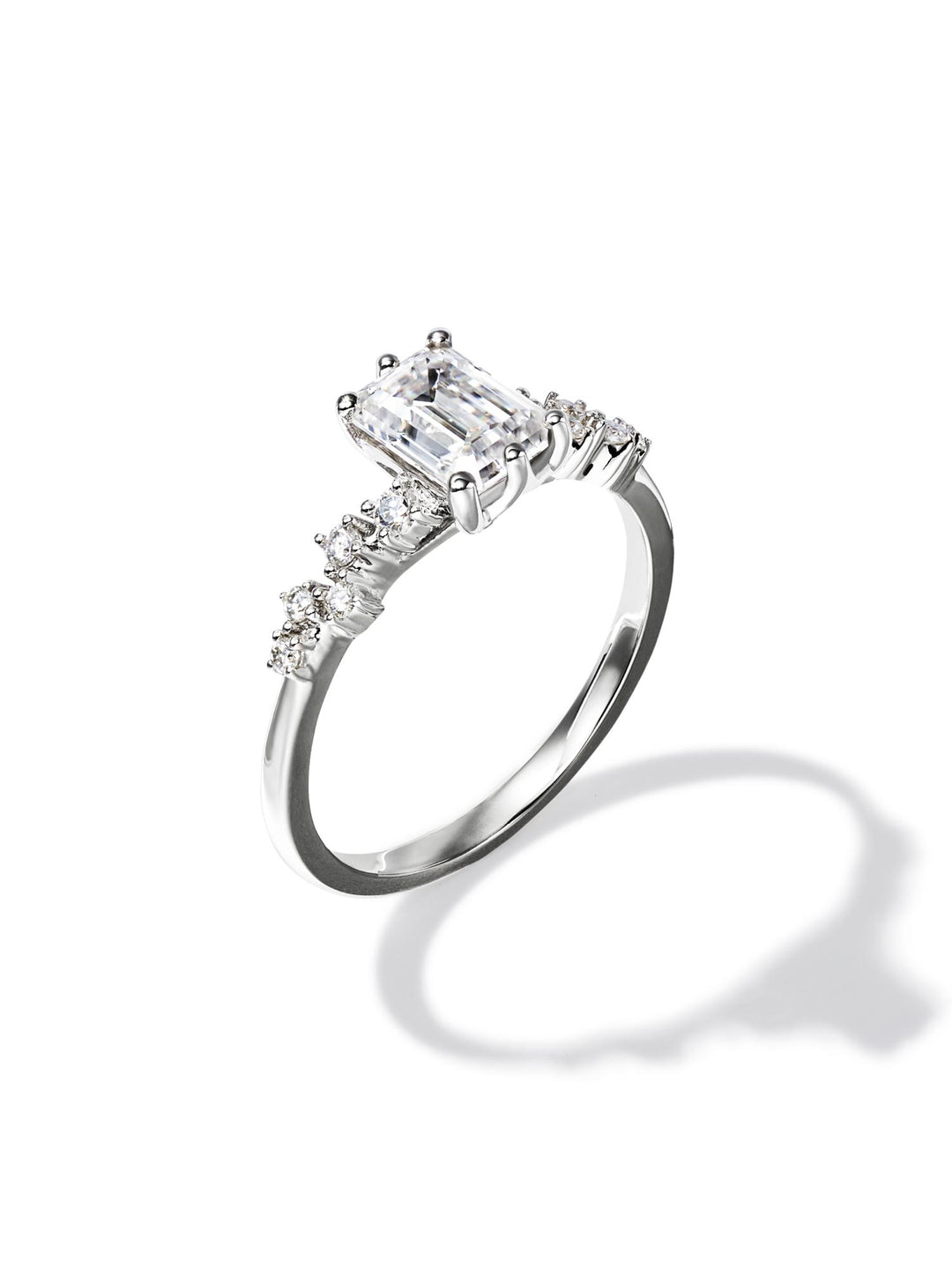 1.17ct プラチナ 6本爪 エメラルド リング