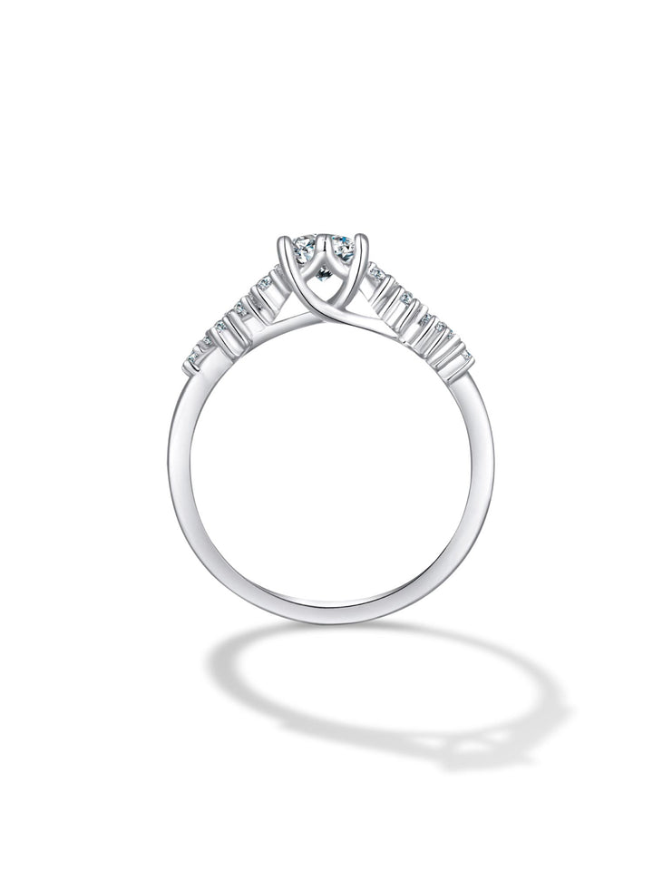 1.17ct プラチナ 6本爪 エメラルド リング