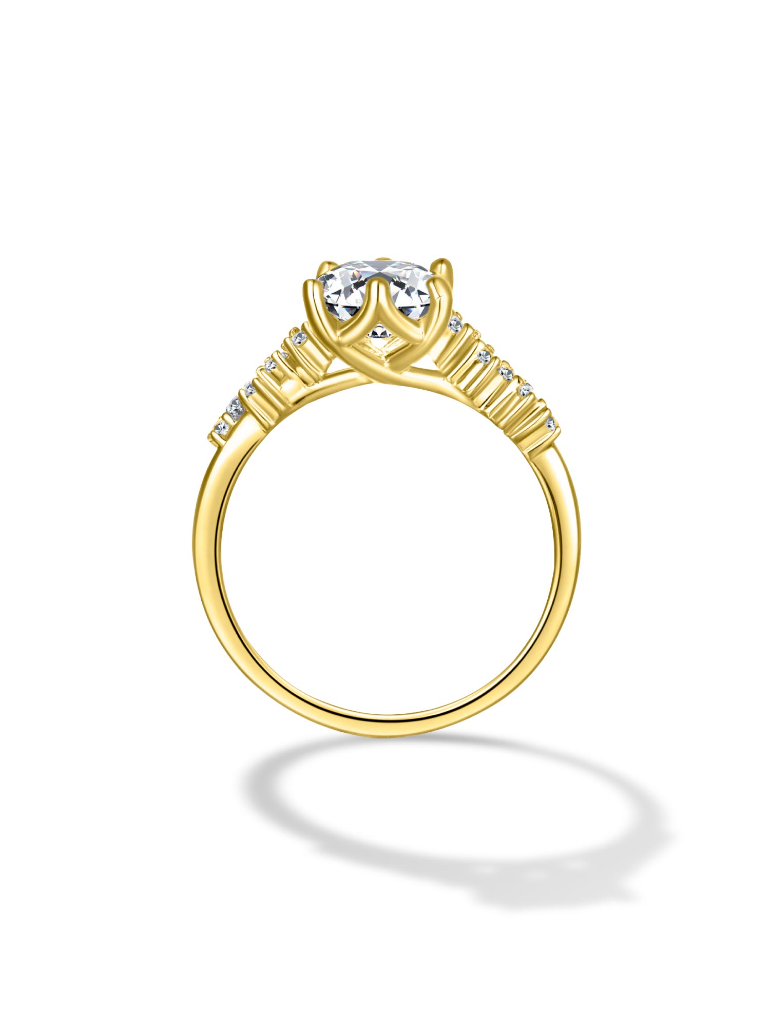 ナノ エメラルド リング レディース 指輪 イエローゴールド 加工 ブランド