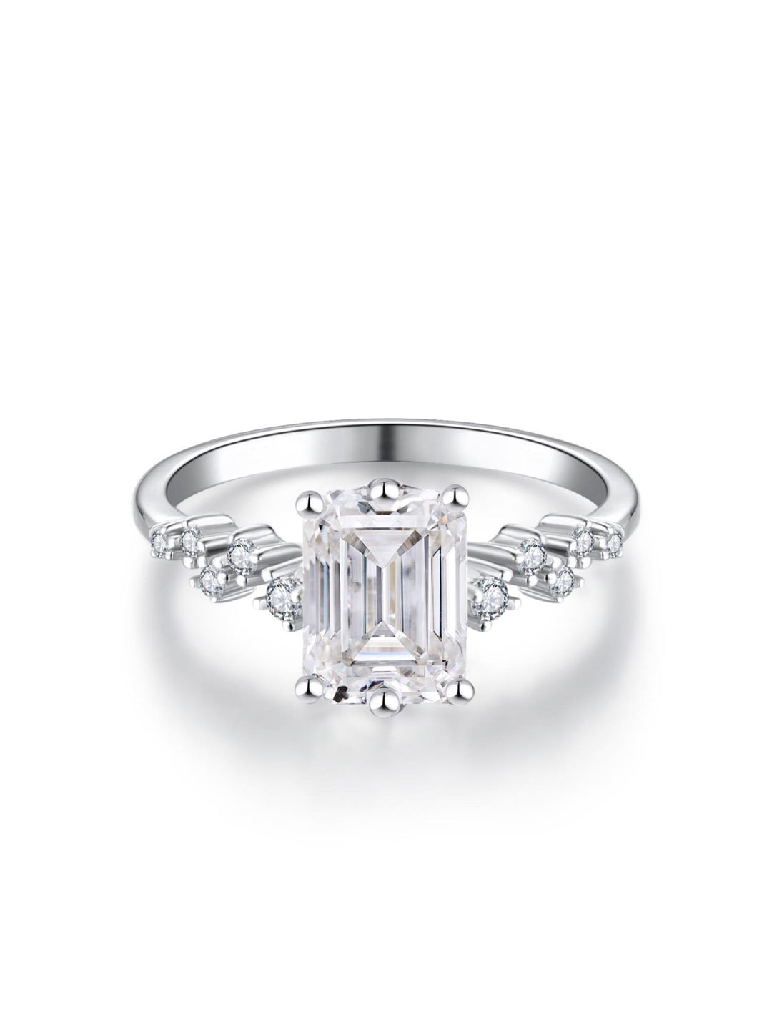 2.17ct プラチナ 6本爪 エメラルド リング