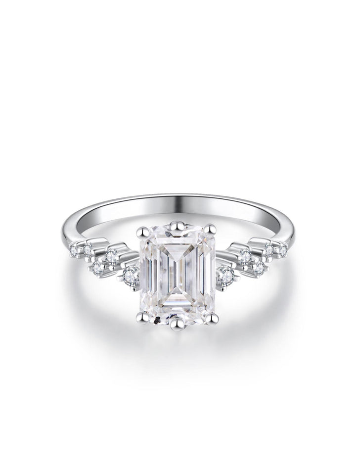 2.17ct プラチナ 6本爪 エメラルド リング