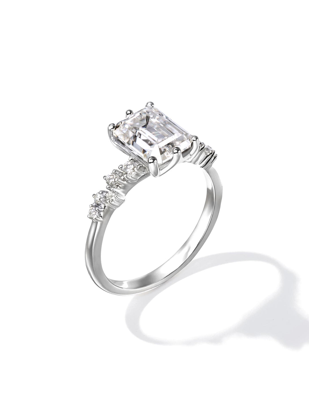 2.17ct プラチナ 6本爪 エメラルド リング