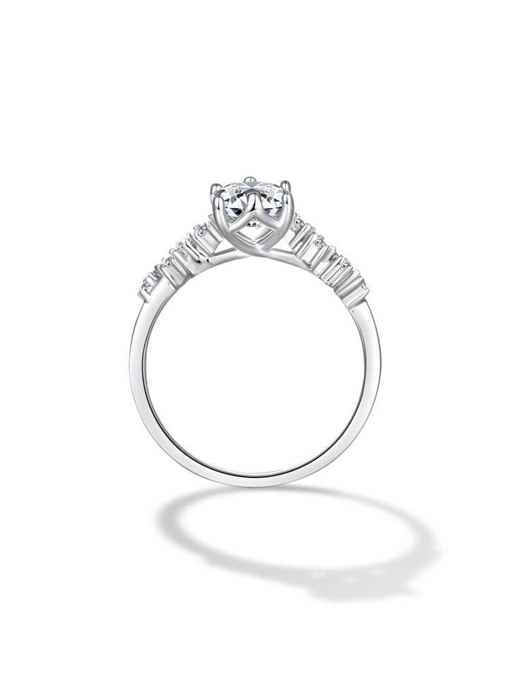2.17ct プラチナ 6本爪 エメラルド リング