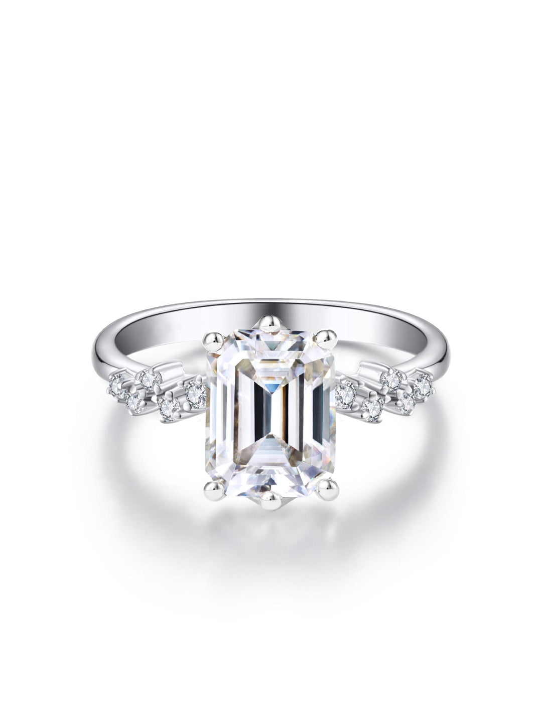 3.17ct プラチナ 6本爪 エメラルド リング