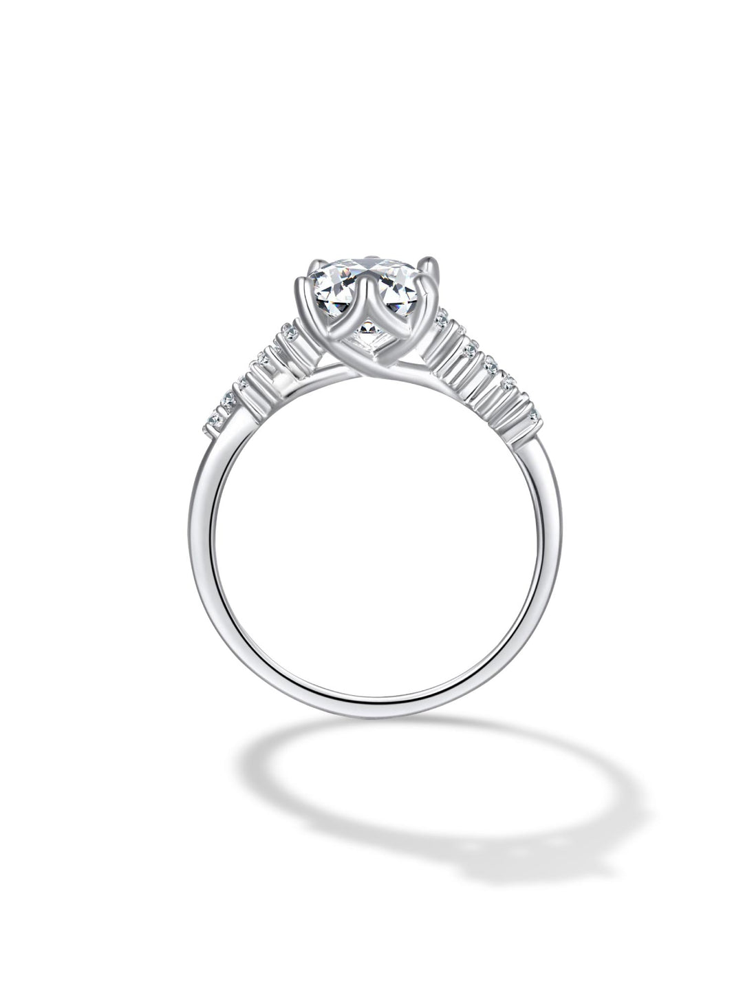 3.17ct プラチナ 6本爪 エメラルド リング